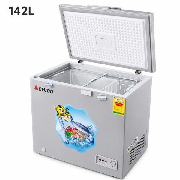 chigo chest freezer 142l