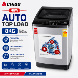 Chigo  Top Auto Load Washing Machine ( 8Kg 10Kg 14Kg ) - 8Kg