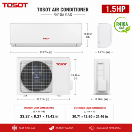 TOSOT Air Conditioners AC- R410 GAS - 1.5 HP