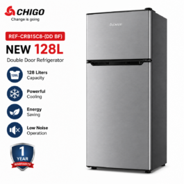 Chigo Refrigerators Top Fridge & Bottom Freezer ( 99Ltr 128Ltr 176Ltr 183Ltr 224Ltr 248Ltr ) - 128L