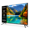 Slim TV with autumn lake display