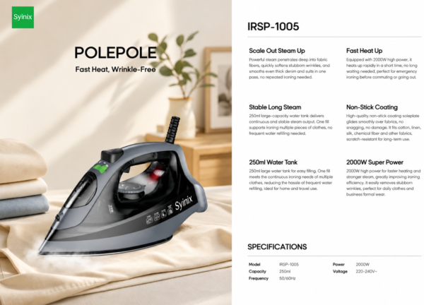 Syinix Polepole Steam Iron Brochure