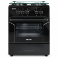 UNITEK Glossy Black Freestanding Cooker