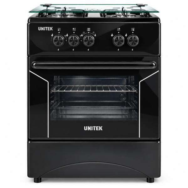 UNITEK Glossy Black Freestanding Cooker UNITEK Glossy Black Freestanding Cooker